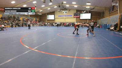 157 lbs Champ. Round 2 - Kadrick Lewallen, Arizona Christian University vs Jacob Briggs, Embry-Riddle (Ariz.)