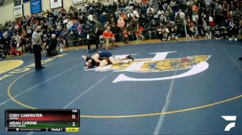 106 lbs Cons. Round 3 - Cody Carpenter, Girard vs Aidan Carone, Streetsboro