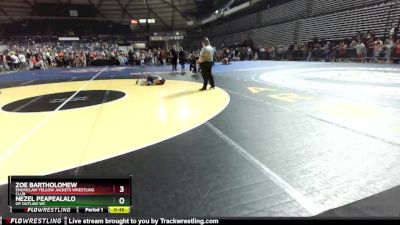 61-63 lbs Round 1 - Zoe Bartholomew, Enumclaw Yellow Jackets Wrestling Club vs Nezel Peapealalo, UP Outlaw WC