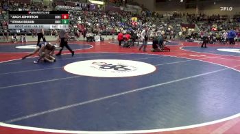 4A 132 lbs Quarterfinal - Ethan Braun, Shiloh Christian School vs Zach Johntson, Southside Charter High School
