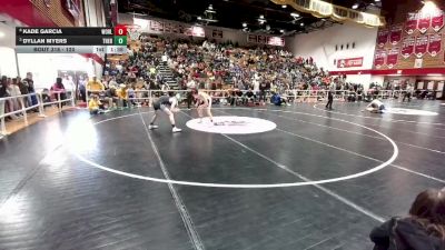 120 lbs Quarterfinal - Dyllan Myers, Thermopolis vs Kade Garcia, Worland