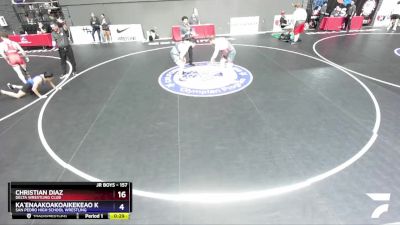 125 lbs Cons. Semi - Jack Clemmensen, California vs Oscar Mendez, Panther Wrestling