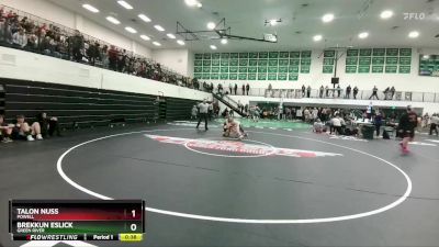 106 lbs Cons. Round 2 - Talon Nuss, Powell vs Brekkun Eslick, Green River