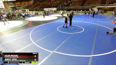 190 lbs Champ. Round 1 - Jacob Brooke, Corning PAL Wrestling vs Jeremy Abad, Northview High School Wrestling