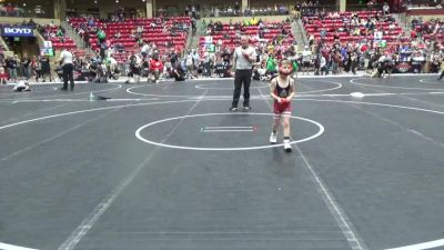 49 lbs Cons. Round 4 - Hunter Hendricks, Ark City Takedown Wrestling Cl vs Slater Schippers, Hoxie Kids Wrestling Club