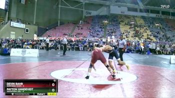 157 lbs Quarters & 1st Wb (16 Team) - Payton Handevidt, Augustana (SD) vs Devin Bahr, Northern State