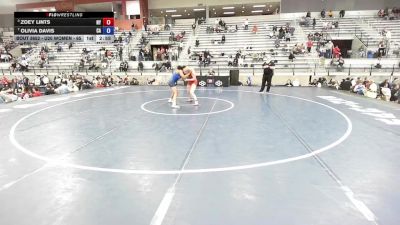 U20 Women - 68 lbs Semis - Zoey Lints, NY vs Olivia Davis, CA