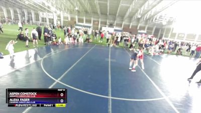 85-87 lbs Round 2 - Aspen Comstock, Wasatch Wrestling Club vs Alexa Fager, Charger Wrestling Club