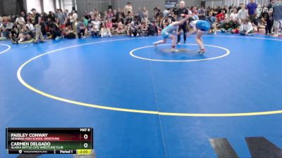 115 lbs Quarterfinal - Carmen Delgado, Alaska Battle Cats Wrestling Club vs Paisley Conway, Newberg High School Wrestling