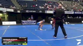 109 lbs Cons. Round 4 - Cassy Lopez, Presbyterian vs Mackenzie Peterson, Texas Womens University