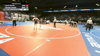 100 Class 1 lbs Cons. Round 2 - Chloe Zeller, Stover vs Brianna Bodine, Owensville