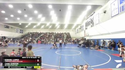 97 lbs Cons. Semi - Cade Garzon, 951 Wrestling Club vs Ezekiel Lopez, Threshold Wrestling Club