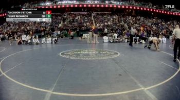 4A 106 lbs Quarterfinal - Luke Richards, Cardinal Gibbons vs Jackson D`Ettore, Charlotte Catholic High School