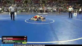 120 lbs Quarterfinal - Cody Simmons, Killdeer vs Tanner Defoe, Hettinger/Scranton/Bison