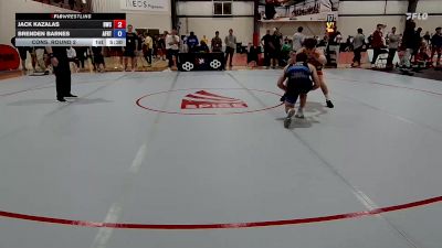 65 kg Cons. Round 2 - Jack Kazalas, Bearcat Wrestling Club vs Brenden Barnes, Air Force Regional Training Center