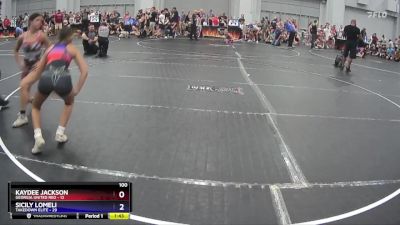 100 lbs Round 1 (8 Team) - Kaydee Jackson, Georgia United Red vs Sicily Lomeli, Takedown Elite