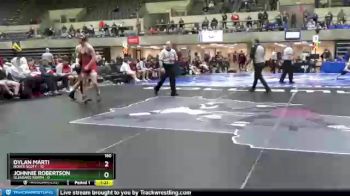 160 lbs Finals (8 Team) - Dylan Marti, North Scott vs Johnnie Robertson, Glenbard North