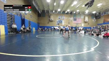 155lbs Cons. Semi - Caitriona Wieber, Everett (Girls) vs Tairen Lee, Orting (Girls)