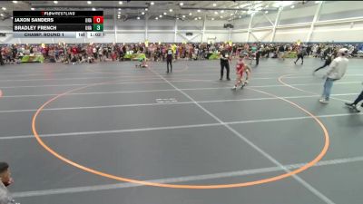 90 lbs Champ. Round 1 - Jaxon Sanders, Unattached vs Bradley French, Unattached