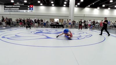 150 lbs Cons. Round 3 - Hunter Wolford, GA vs Ethan Harringer, NC