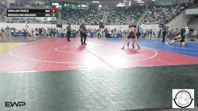108 lbs Consi Of 16 #2 - Sinclair Reece, Broken Arrow Girls Junior High vs Brooklynn Brading, Choctaw Jh