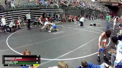 90 lbs Round 4 (6 Team) - Braddock Unger, Nebraska Blue vs Teagan Luna, Team Oregon