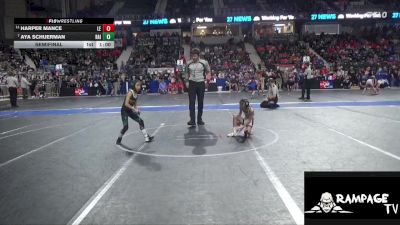 55 lbs Semifinal - Harper Mance, Lawrence Elite vs Aya Schuerman, Raider