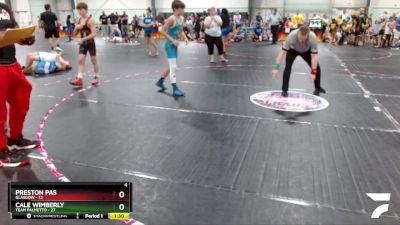 95 lbs Round 4 (6 Team) - Cale Wimberly, Team Palmetto vs Preston Pas, Glasgow