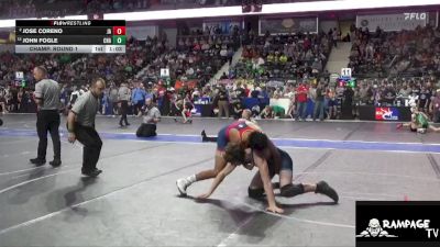 140 lbs Champ. Round 1 - John Fogle, Chanute vs Jose Coreno, JUIC3 ACDMY