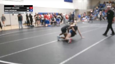 131 lbs Champ. Round 1 - Sara Crosslin, Lindsey Wilson vs Chesney Williams, Unattached