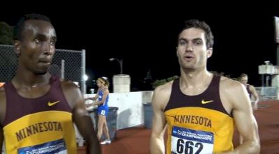 Two different strategies, but Gophers Harun Abda and Travis Burkstrand go one-two