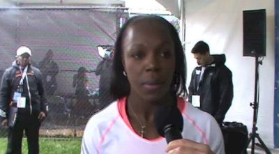 Veronica Campbell-Brown satisfied after win in 200 at the 2013 Adidas Grand Prix