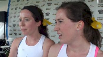 Hannah Meir and Hailey Meir stuck the Dream Mile out together for 2nd & 3rd place finishes