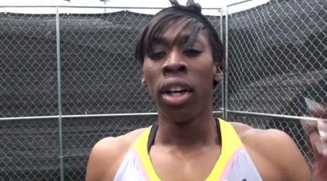 As always Francena McCorory out of breathe but confident post-400