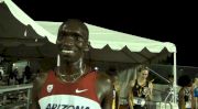 Lawi Lalang gets some hype from Reed Connor after the 5k and has the 5:10 double on his mind