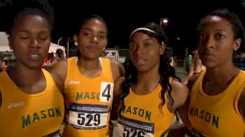 George Mason Women 4x400 leave it all on track, ready to make a statement