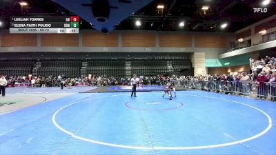 69-72 lbs Round 2 - Leeliah Torres, Crusader Wrestling vs Elena Faith Pulido, Dominator