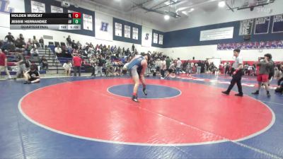 115 lbs Quarterfinal - Holden Muscat, YL vs Jessie Hernandez, Apple Valley
