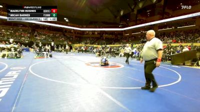 130 Class 2 lbs Champ. Round 1 - Madelynn Hughes, Central (St. Joseph) vs Micah Barnes, Ft. Zumwalt West