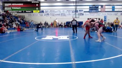 285 lbs Semifinal - Brohk Townley, Barnsdall vs Xavier Hernandez, Grove