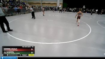 92 lbs Cons. Round 4 - Dominic Scully, MN Elite Wrestling Club vs Aj Woerpel, Team Nazar Training Center