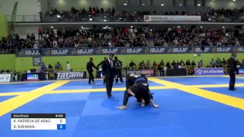 KAMYLLE PATRÍCIA DE ARAÚJO PEIXO vs SHAKED NISIMIAN 2020 European Jiu-Jitsu IBJJF Championship