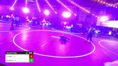 62 lbs Quarterfinal - Jaxson Cole, Yucaipa Thunder WC vs Nisaiah Davis, Black Fox Wrestling Academy