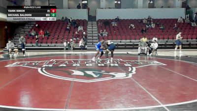 165 lbs Quarterfinal - Yanik Simon, Presbyterian vs Michael Baldwin, West Virginia