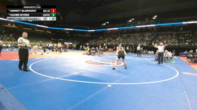 132 Class 1 lbs Quarterfinal - Xavier Myers, Lafayette County vs Jarrett Blomquist, Butler