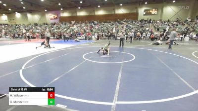 54 lbs Consi Of 16 #1 - Hunter Wilson, Caldwell WC vs Charles Munoz, Greenwave Youth WC