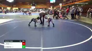 40 lbs Quarterfinal - Landon Khan, Windsor Wrestling CLub vs Annabelle Medina, Independent