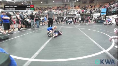 37-40 lbs Semifinal - Hank Shattuck, Harrah Little League Wrestling vs Jonah Beard, Bridge Creek Youth Wrestling