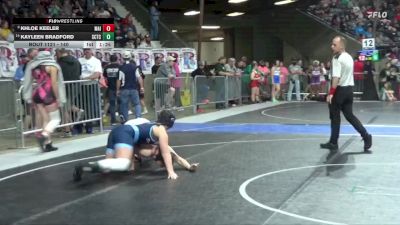 140 lbs Champ. Round 1 - Khloe Keeler, Maize vs Kayleen Bradford, Scott City Takedown Club
