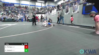 37 lbs Quarterfinal - Stetson Phillips, Smith Wrestling Academy vs Everett Collard, Standfast